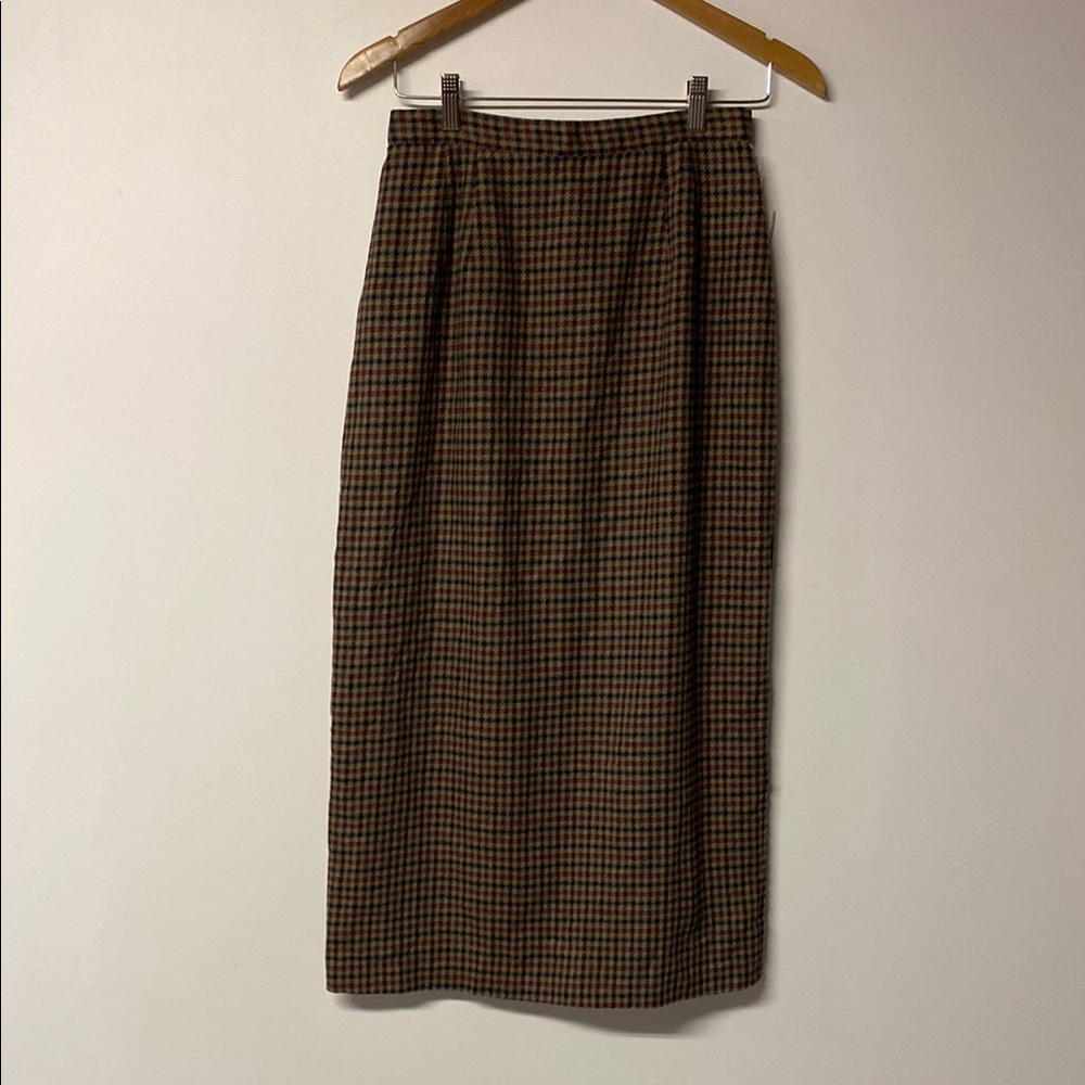 ISAAC HAZAN Vintage Wool Blend Midi Pencil Skirt